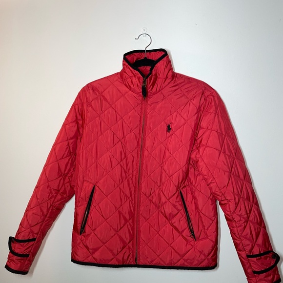 Ralph Lauren Sport Quilted Stitched Red Jacket - Picture 2 of 9